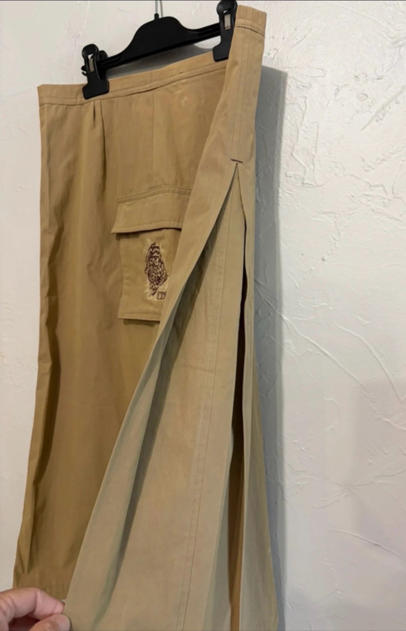 Falda beige vintage de talle alta talla 40 – photo 4